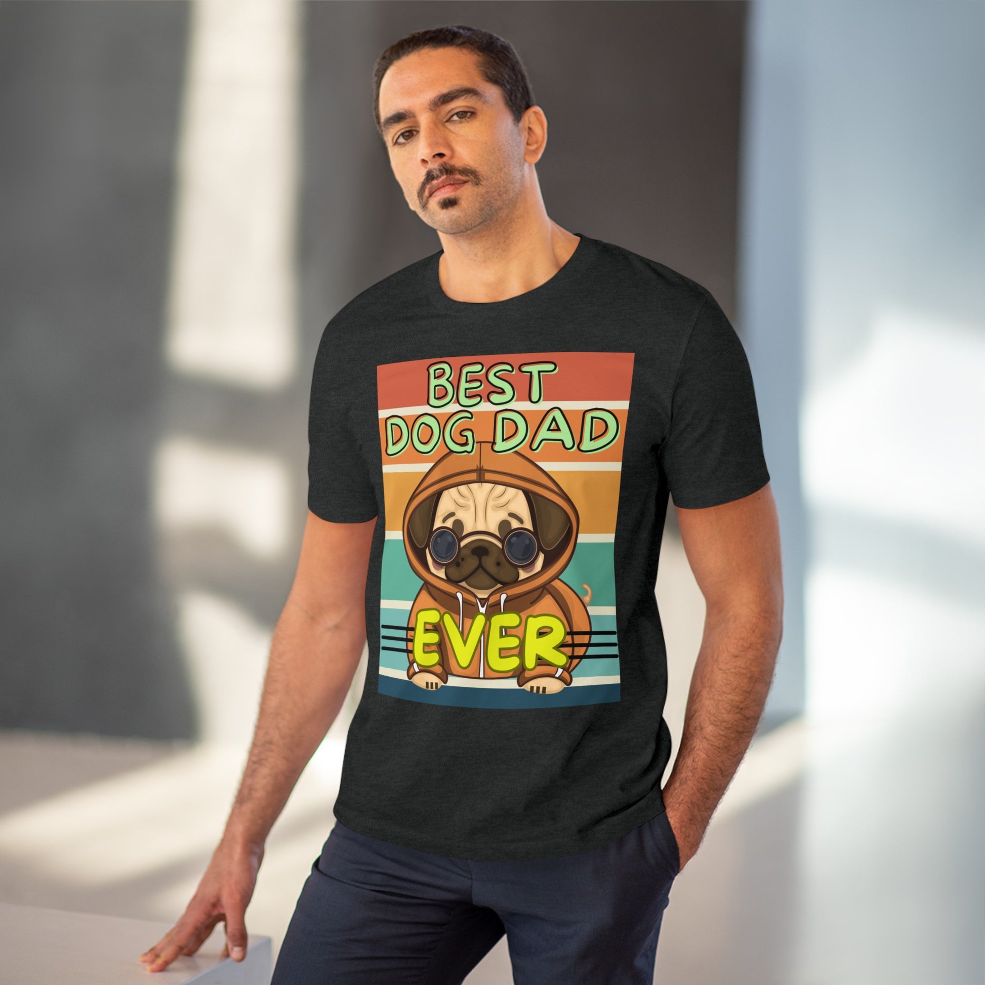 BEST DOG DAD EVER Organic Creator T-shirt - Sniff Waggle And Walk