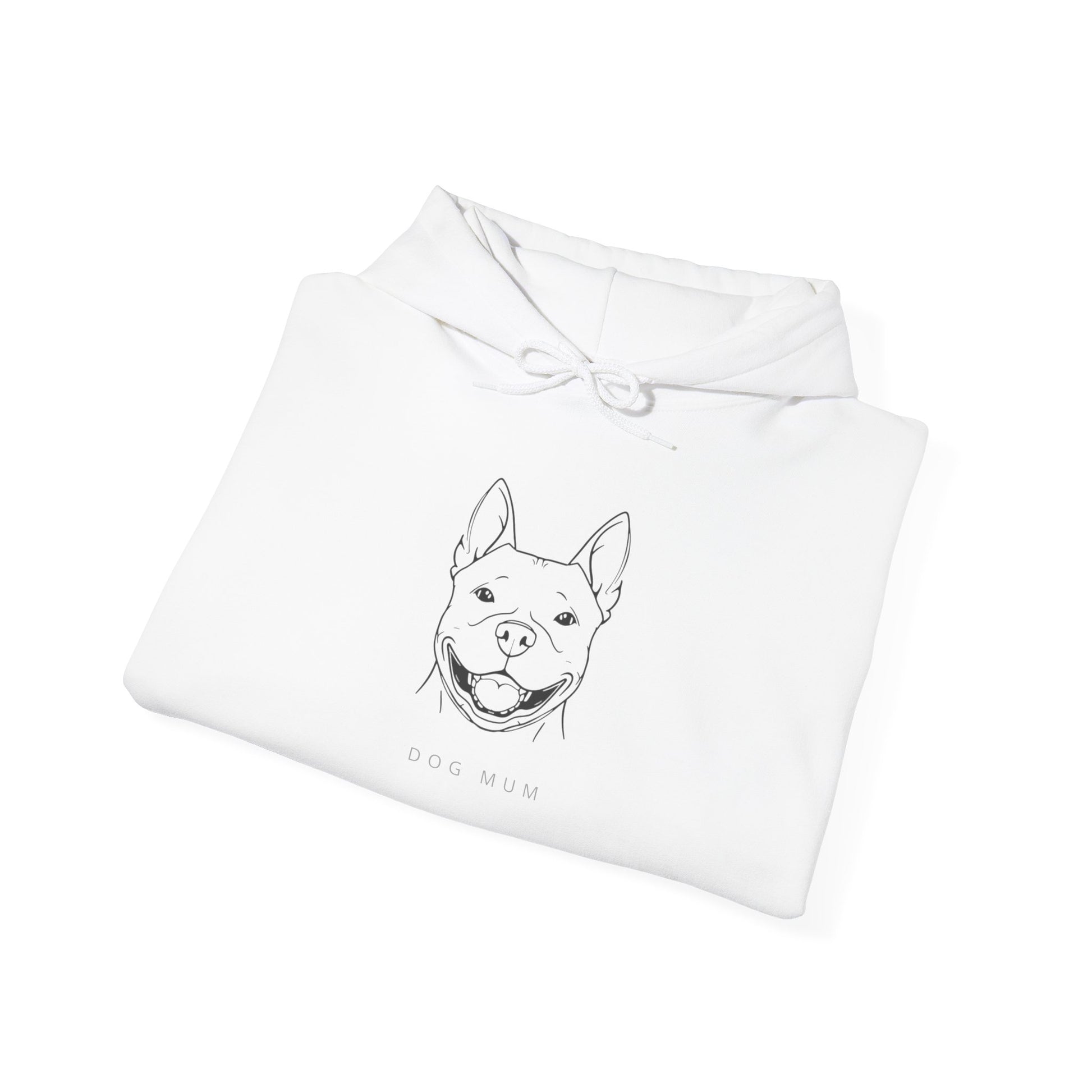 Staffie Dog Mum hoodie shown in light colourway