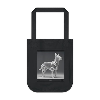 Canvas Tote Bag - Happy Shopping Eco Dog Design-Sniffwaggleandwalk™