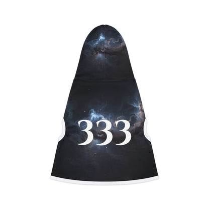 333 Cosmic Alignment™ Galaxy Pet Hoodie – Angel Number Design