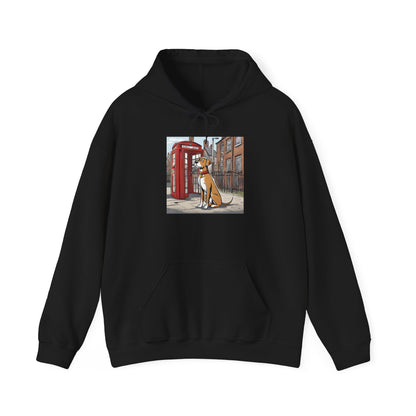 Unisex Heavy Blend™ dog + phone box Hooded Sweatshirt - Sniff Waggle And Walk