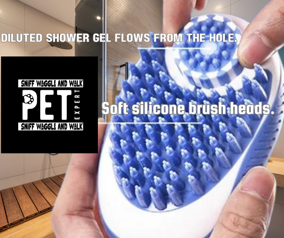 Pet 2-in-1 foaming brush by Sniffwaggleandwalk™ - Sniff Waggle And Walk