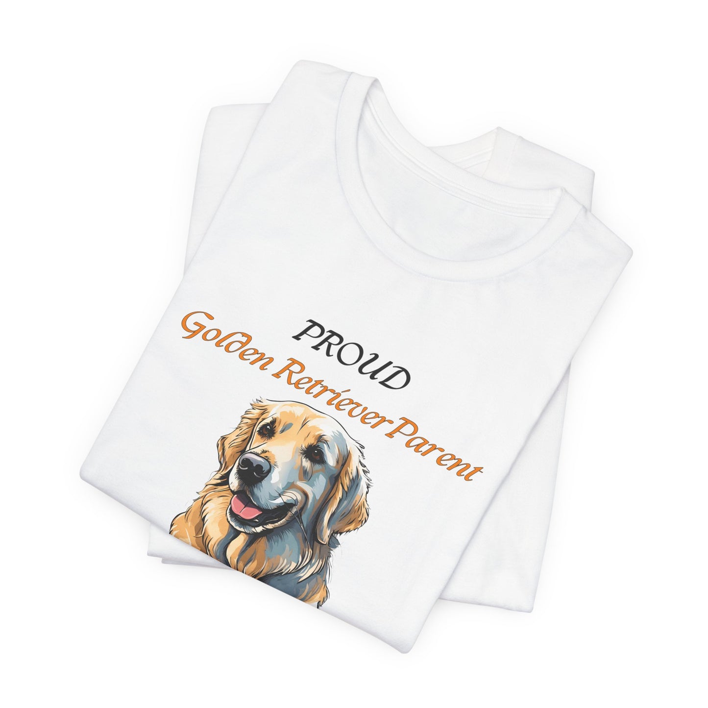 Proud Golden Retriever Parent t-shirt design close-up