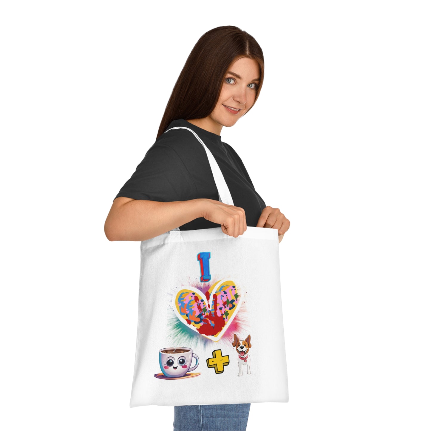 I Love Coffee and Dogs Tote Bag - Stylish & Colorful Design for Dog Lovers!-Sniffwaggleandwalk™