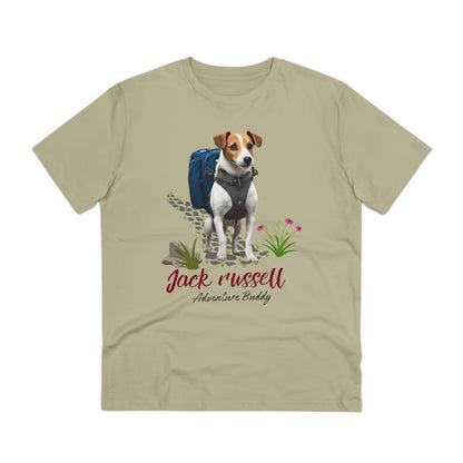 "JACK RUSSELL ADVENTURE BUDDY" Organic Creator T-shirt - Unisex by Sniffwaggleandwalk™ - Sniff Waggle And Walk