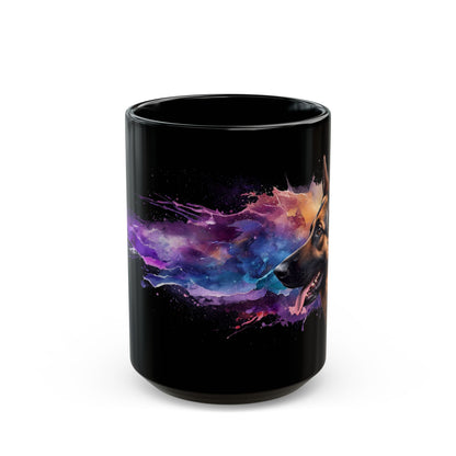 German Shepherd galaxy mug front view