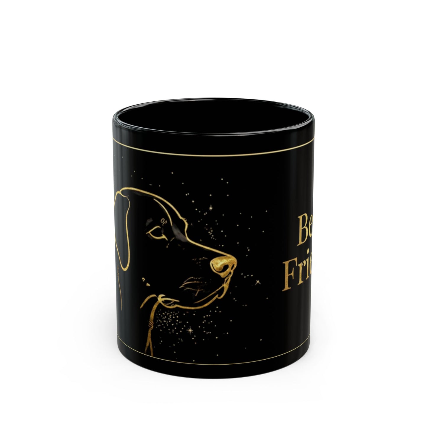 labrador Best Friend Dog Mug — Black Ceramic Coffee Cup (11oz, 15oz)
