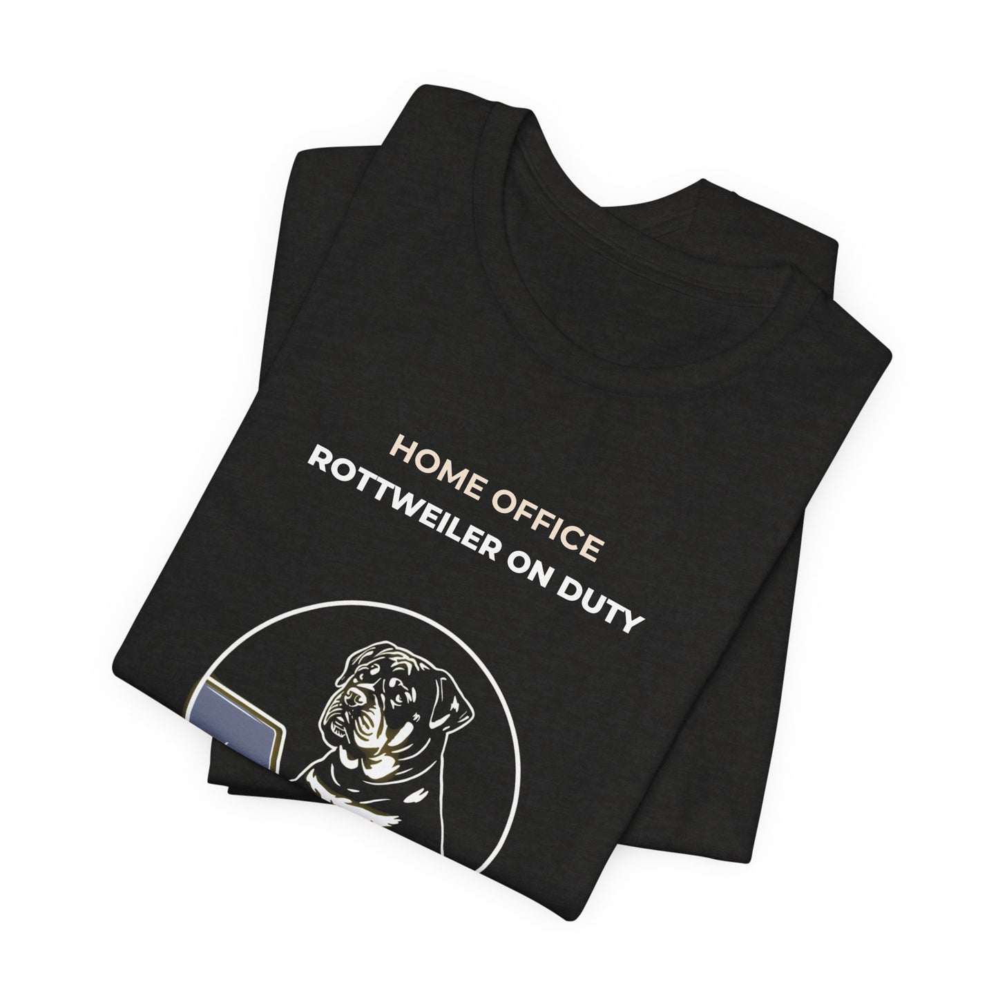 Rottweiler Home Office Tee — "Home Office Rottweiler On Duty" Graphic T‑Shirt