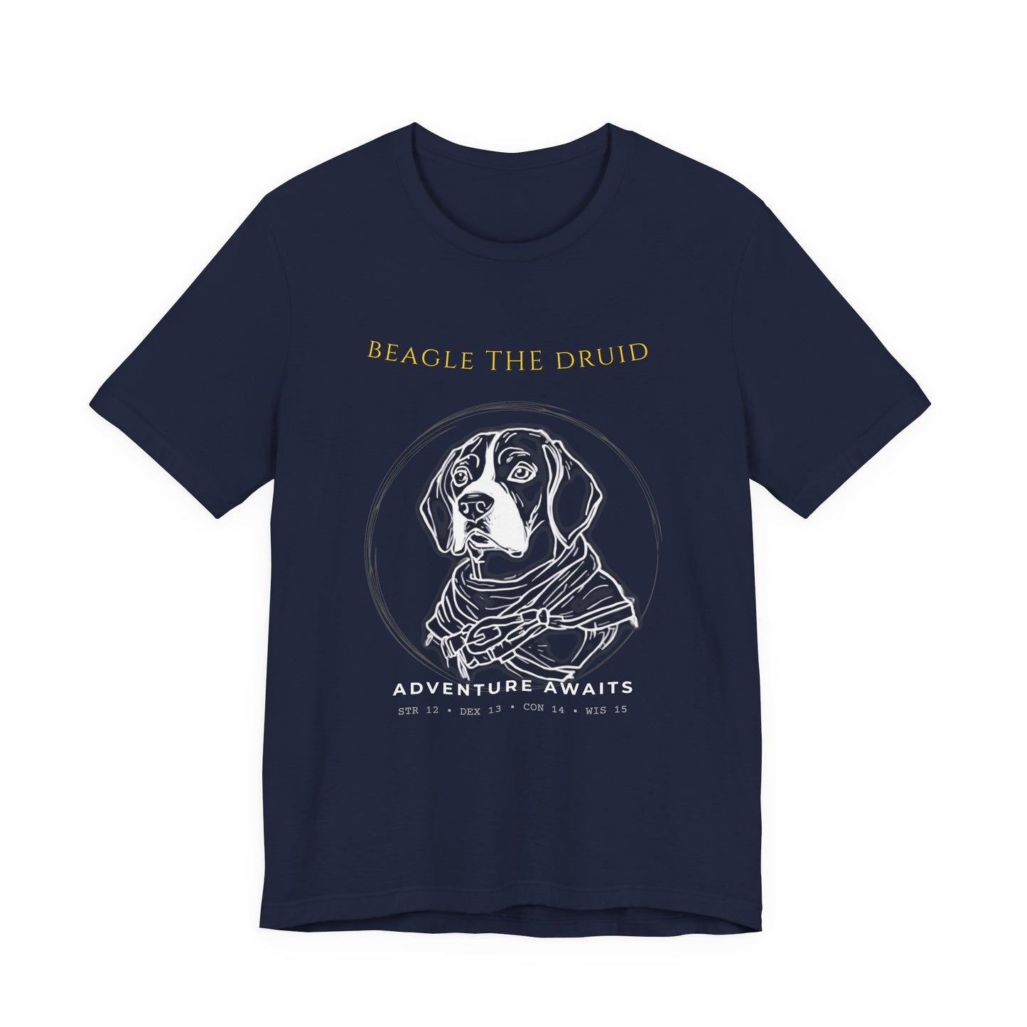 Beagle the Druid T-Shirt — "Adventure Awaits" Fantasy Dog Tee