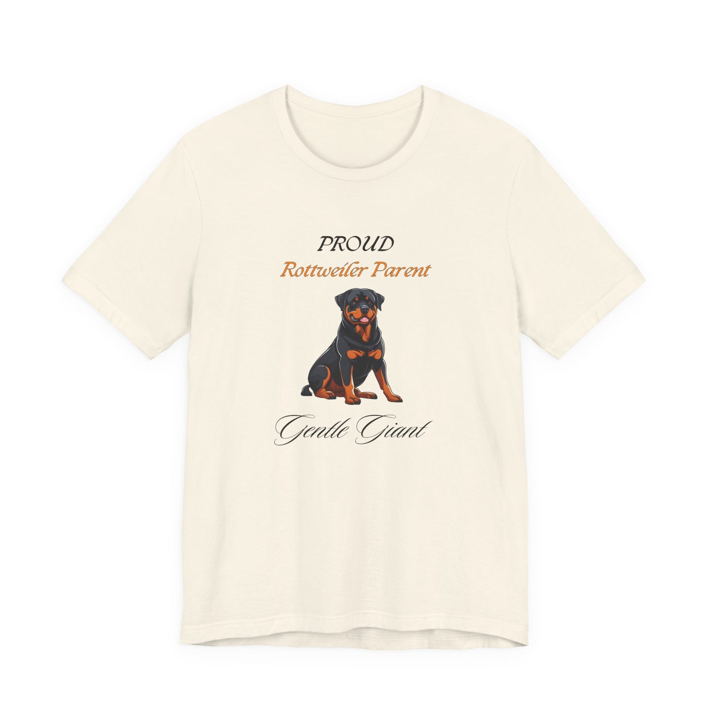 Proud Rottweiler Parent t-shirt in White, front view