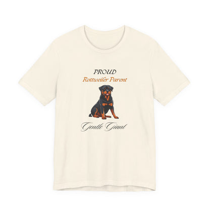Proud Rottweiler Parent t-shirt in White, front view