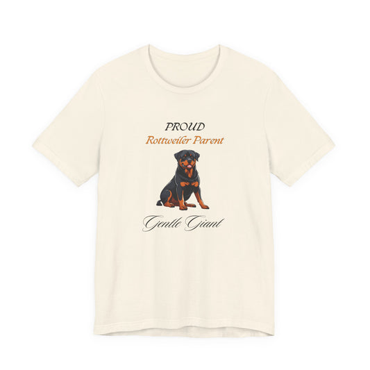 Proud Rottweiler Parent t-shirt in White, front view