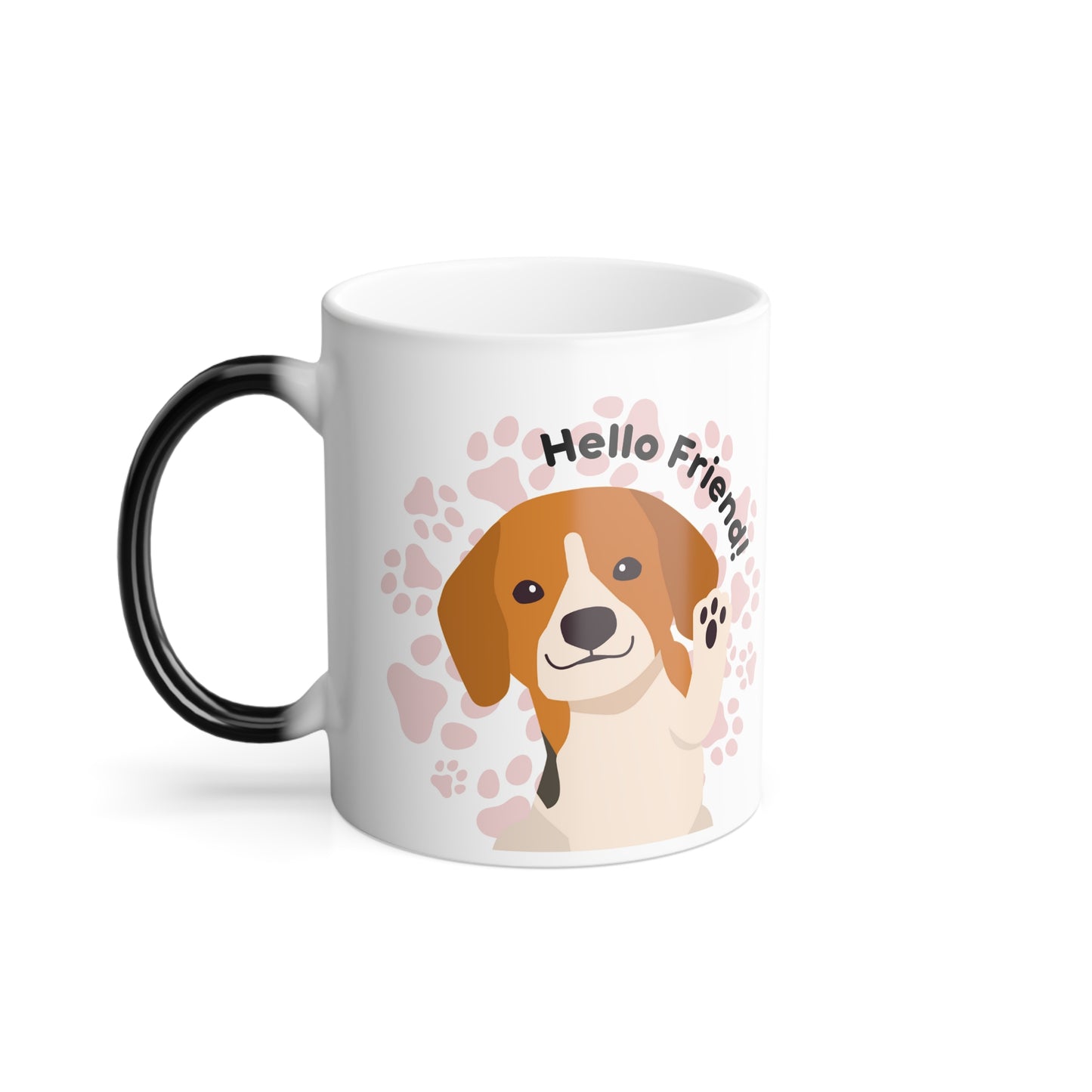 Hello Friend Color Morphing Mug, 11oz - Sniff Waggle And Walk