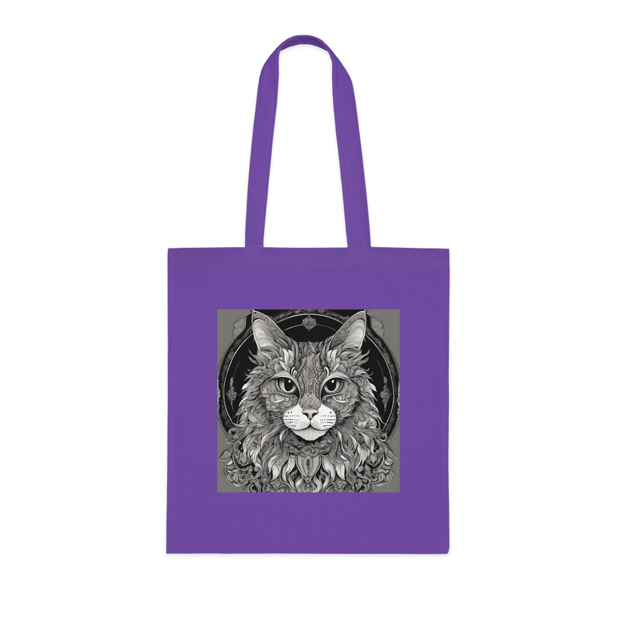 SniffWaggleNWalk™ cat front and back tote in navy blue — front view