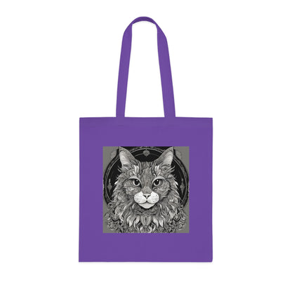 Cat Cotton Tote Bag with Front and Back Design