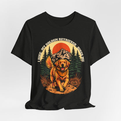 Funny Golden Retriever hiker T-shirt — SniffWaggleNWalk