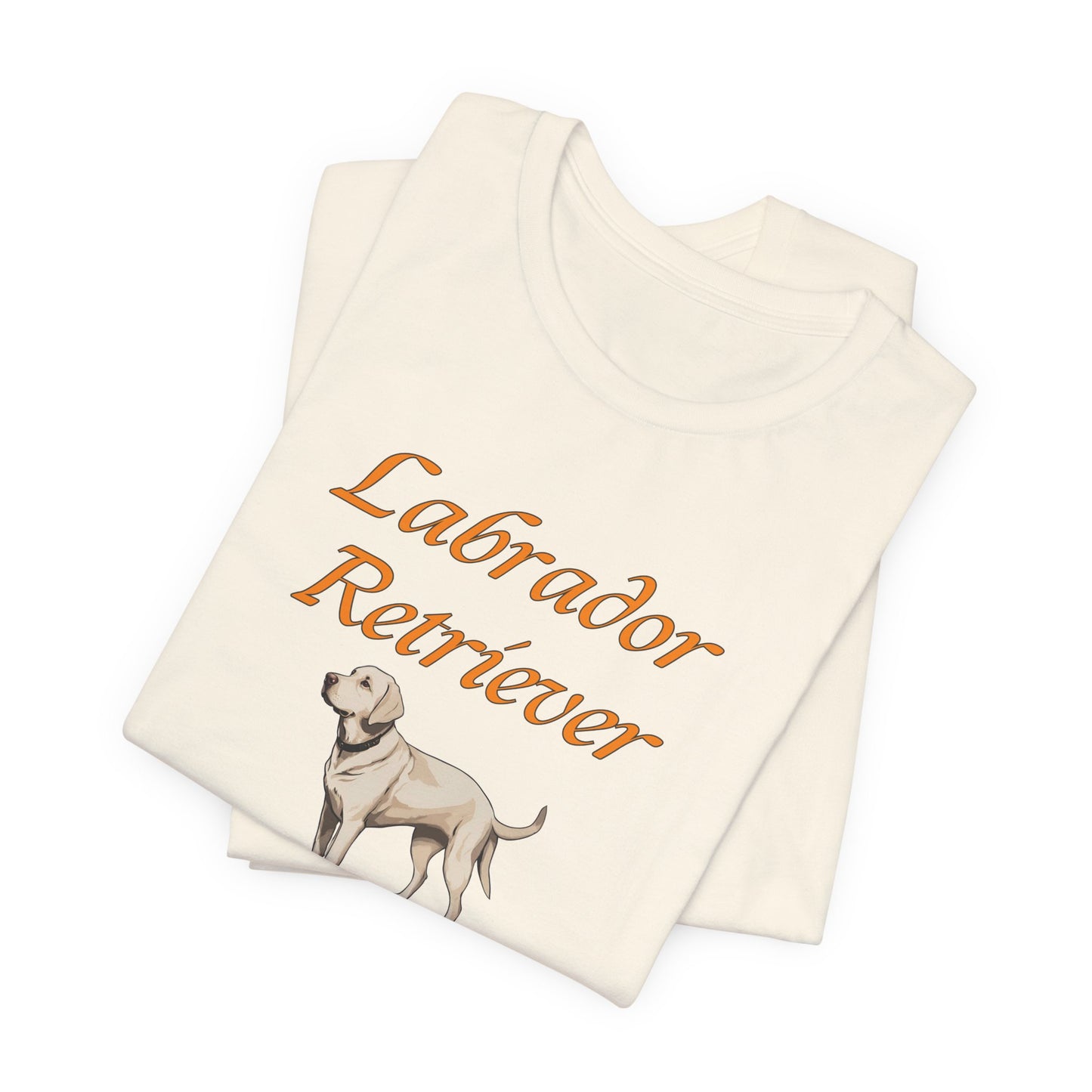 Proud Labrador Parent t-shirt in Athletic Heather, flat lay