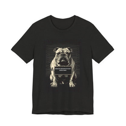 Size chart for the Bulldog True Crime Night Shift t-shirt