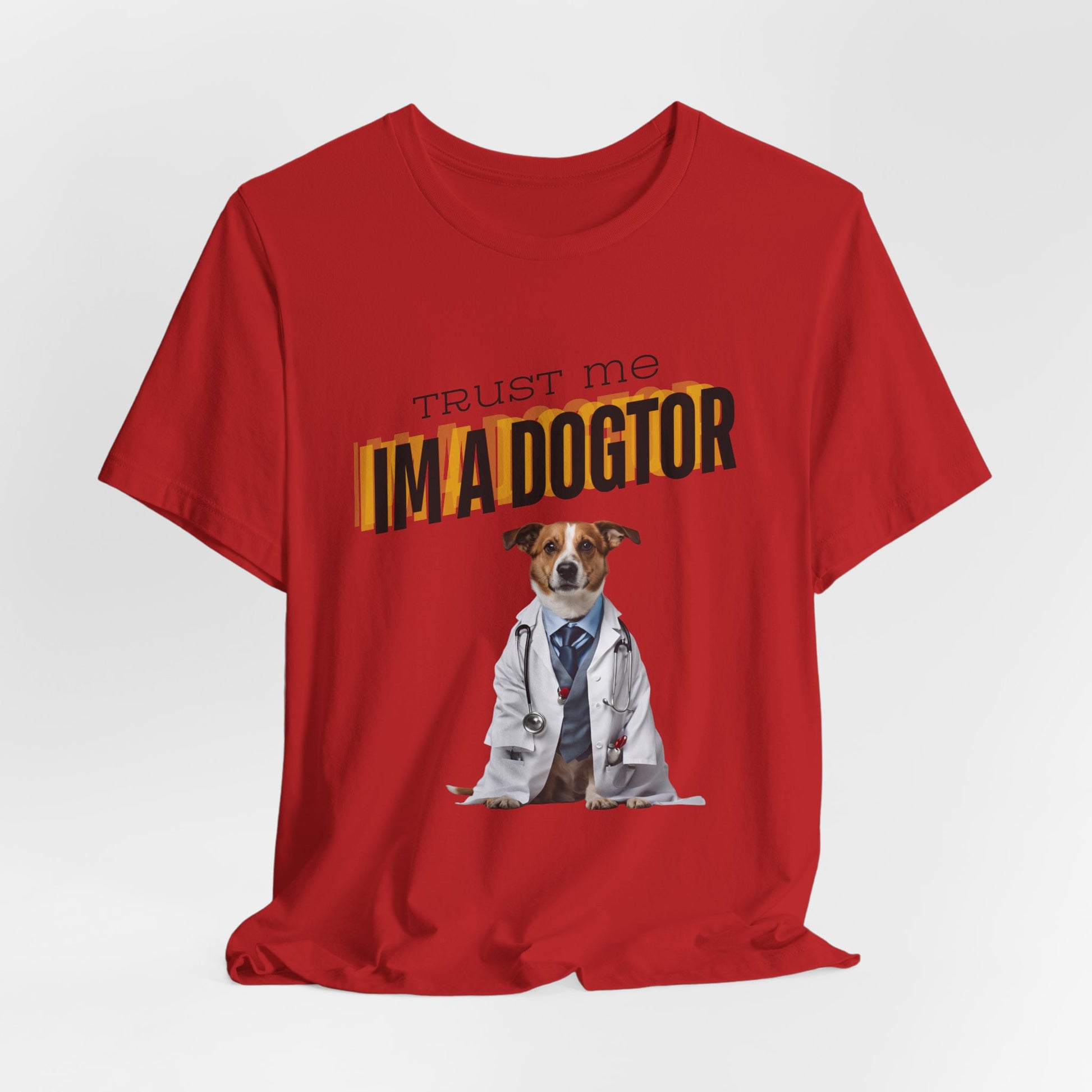 Trust Me I'm a Dogtor t-shirt styled outfit, lifestyle photo
