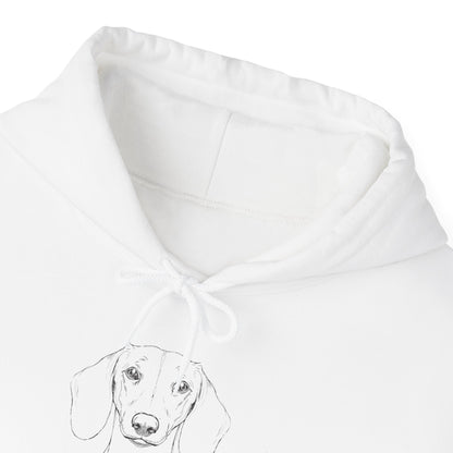 Dachshund Dog Mum Hoodie — Minimalist Line Art Unisex Pullover