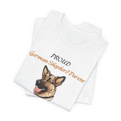 Proud German Shepherd Parent t-shirt design close-up