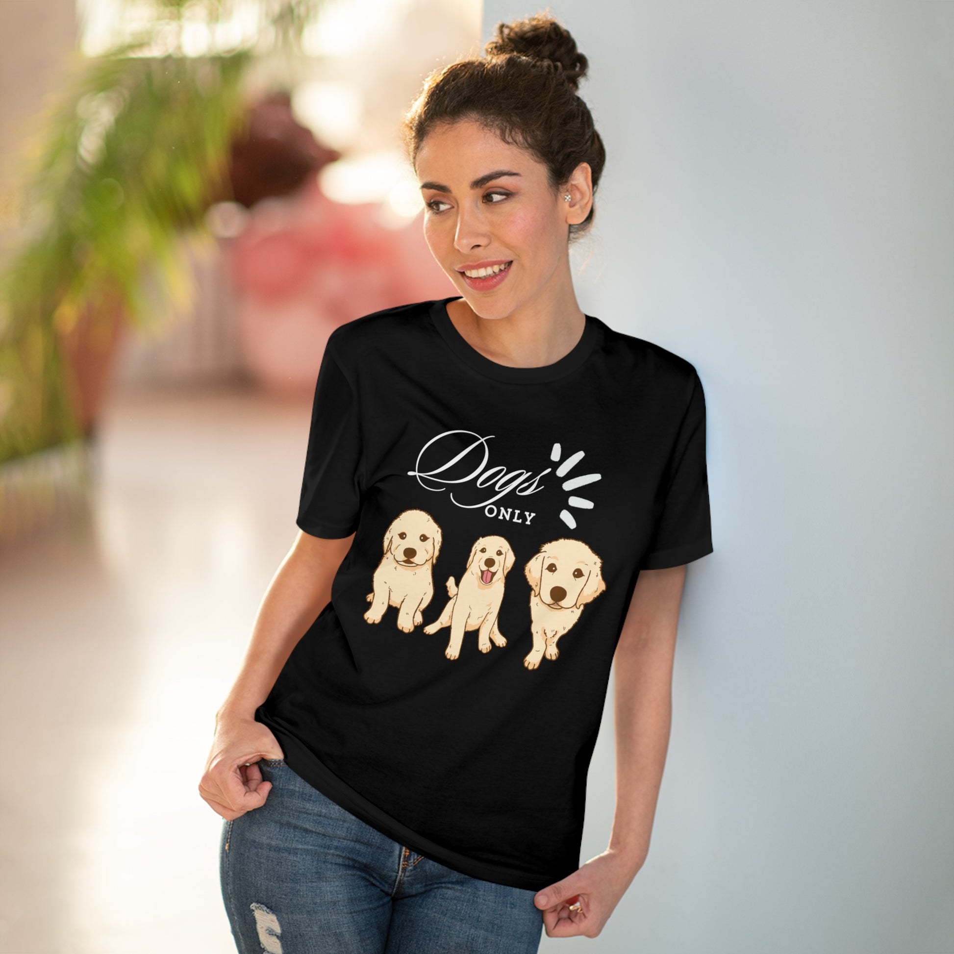 DOGS ONLY Organic T-shirt - Unisex - Sniff Waggle And Walk