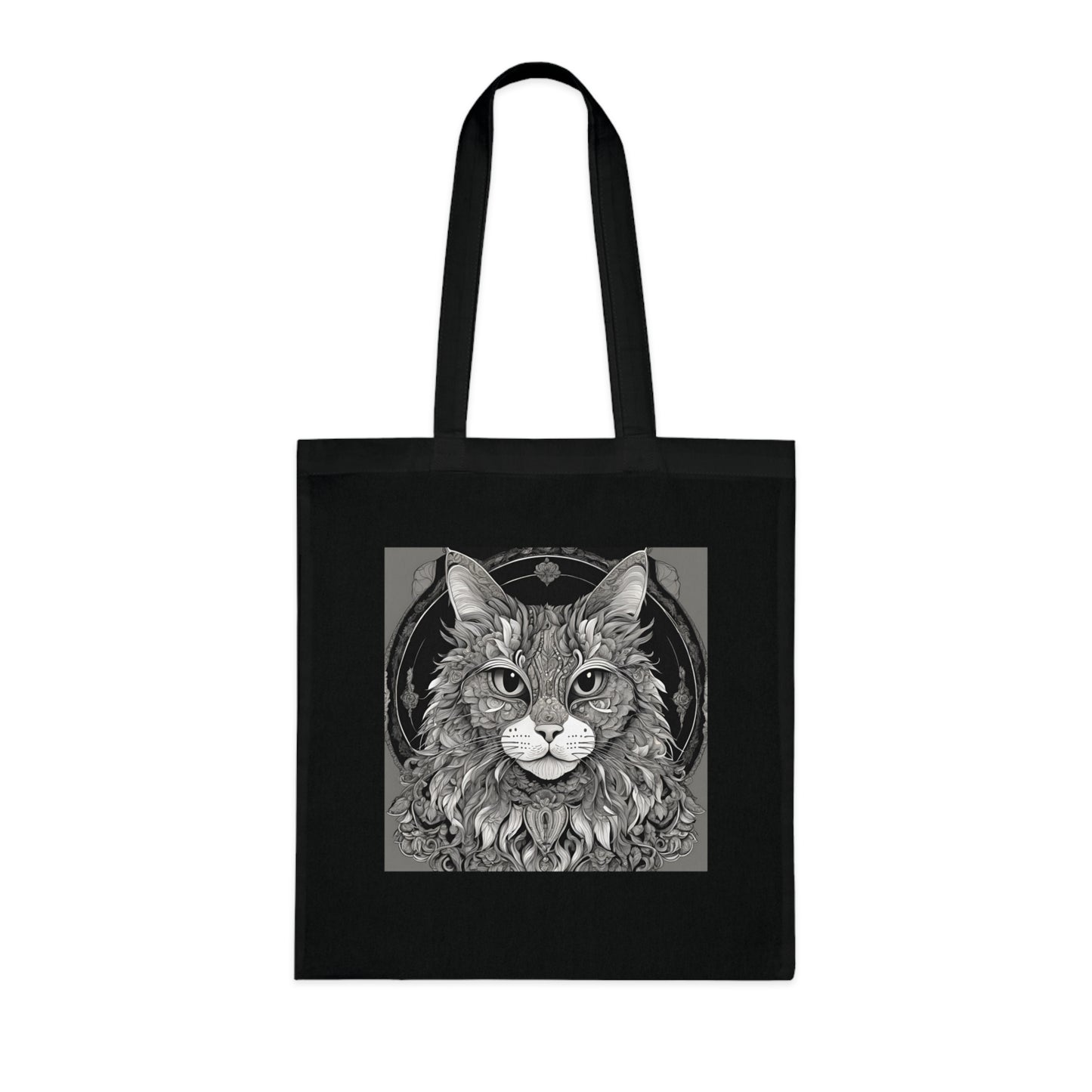 Cat Cotton Tote Bag with Front and Back Design