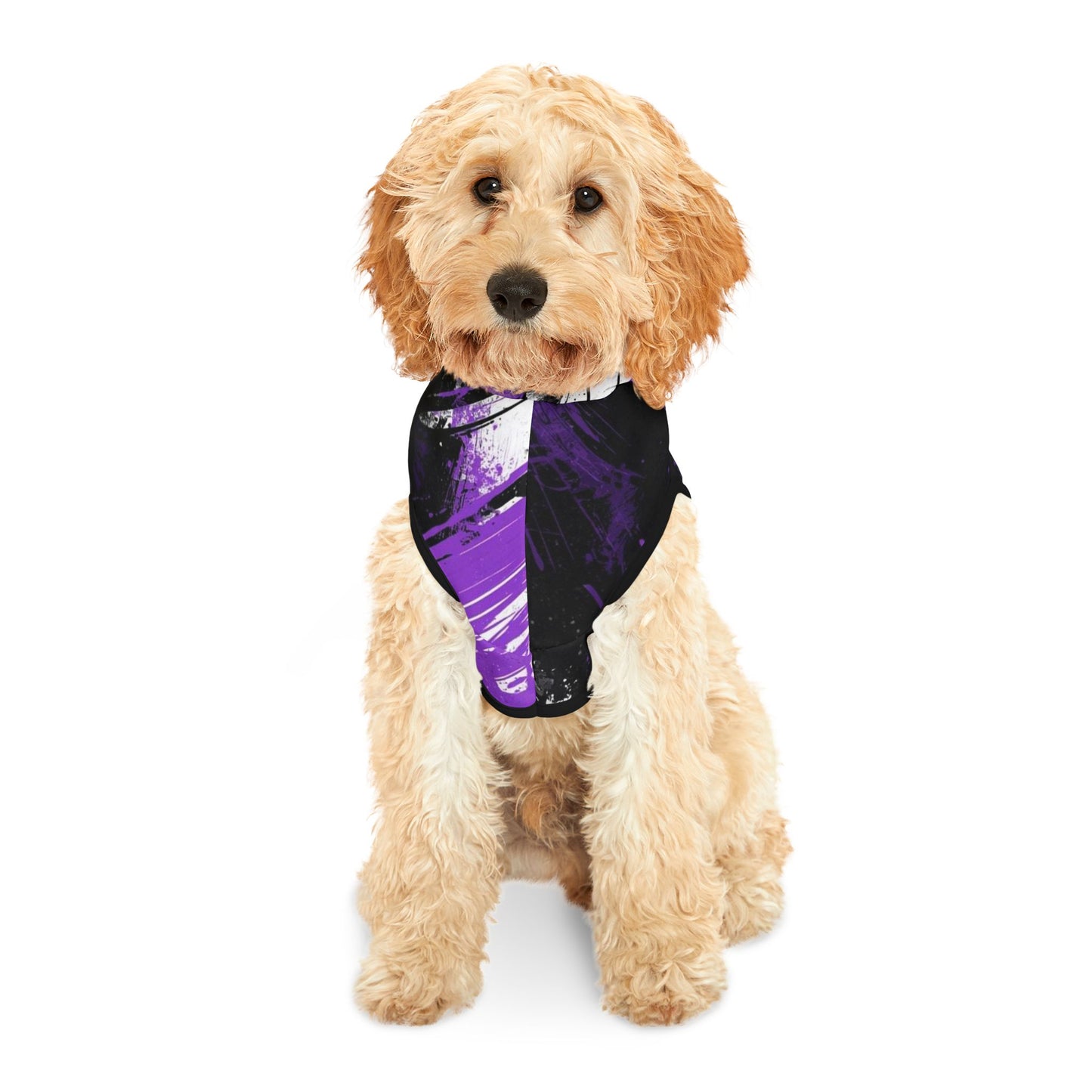 Midnight Signal™ 222 Pet Hoodie — Purple Abstract Streetwear Hoodie for Dogs & Cats