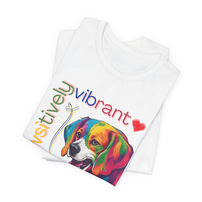 Pawsitively Vibrant T-Shirt — Bella+Canvas unisex tee detail
