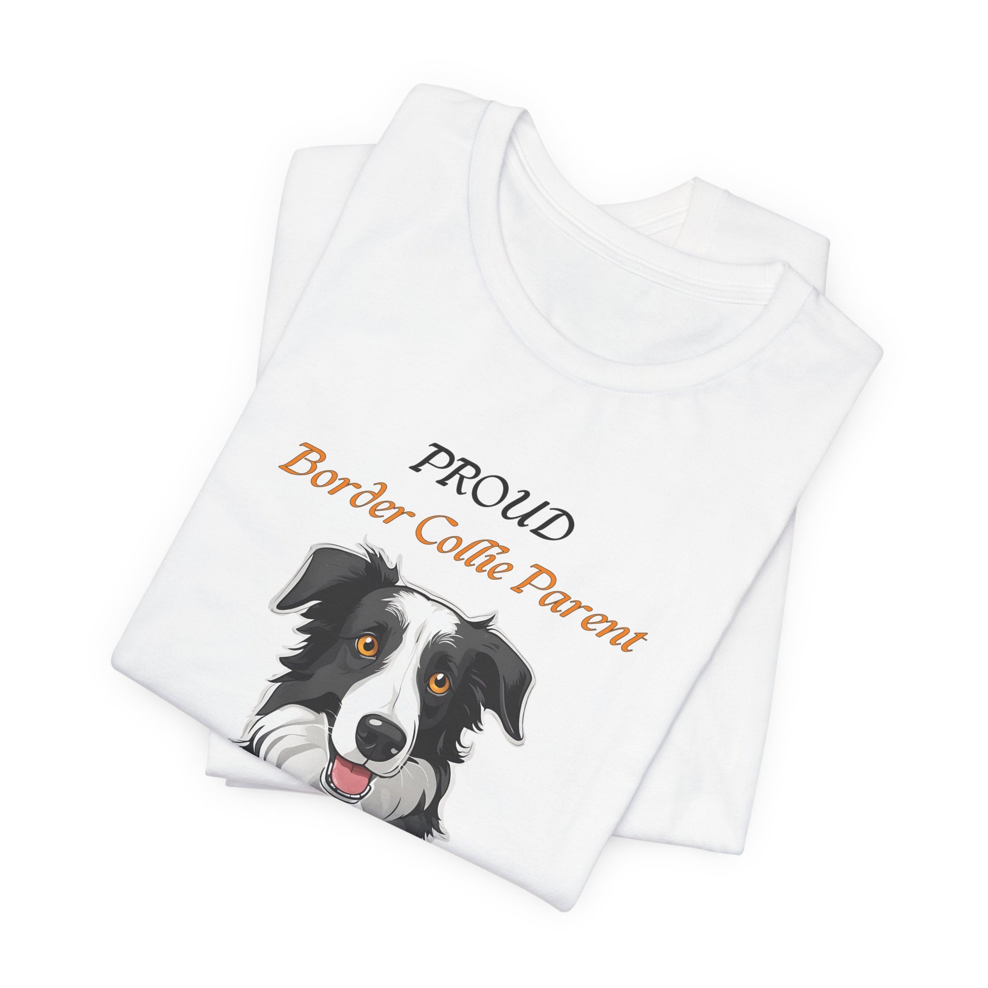 Proud Border Collie Parent t-shirt design close-up