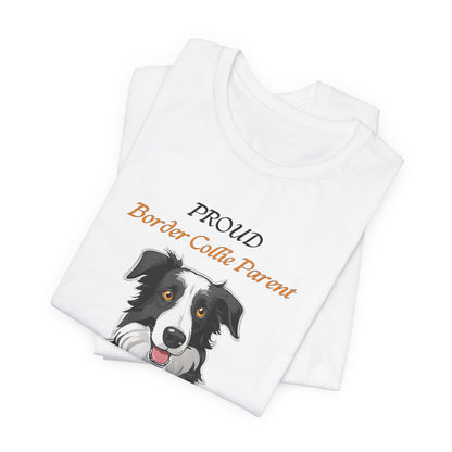 Proud Border Collie Parent t-shirt design close-up