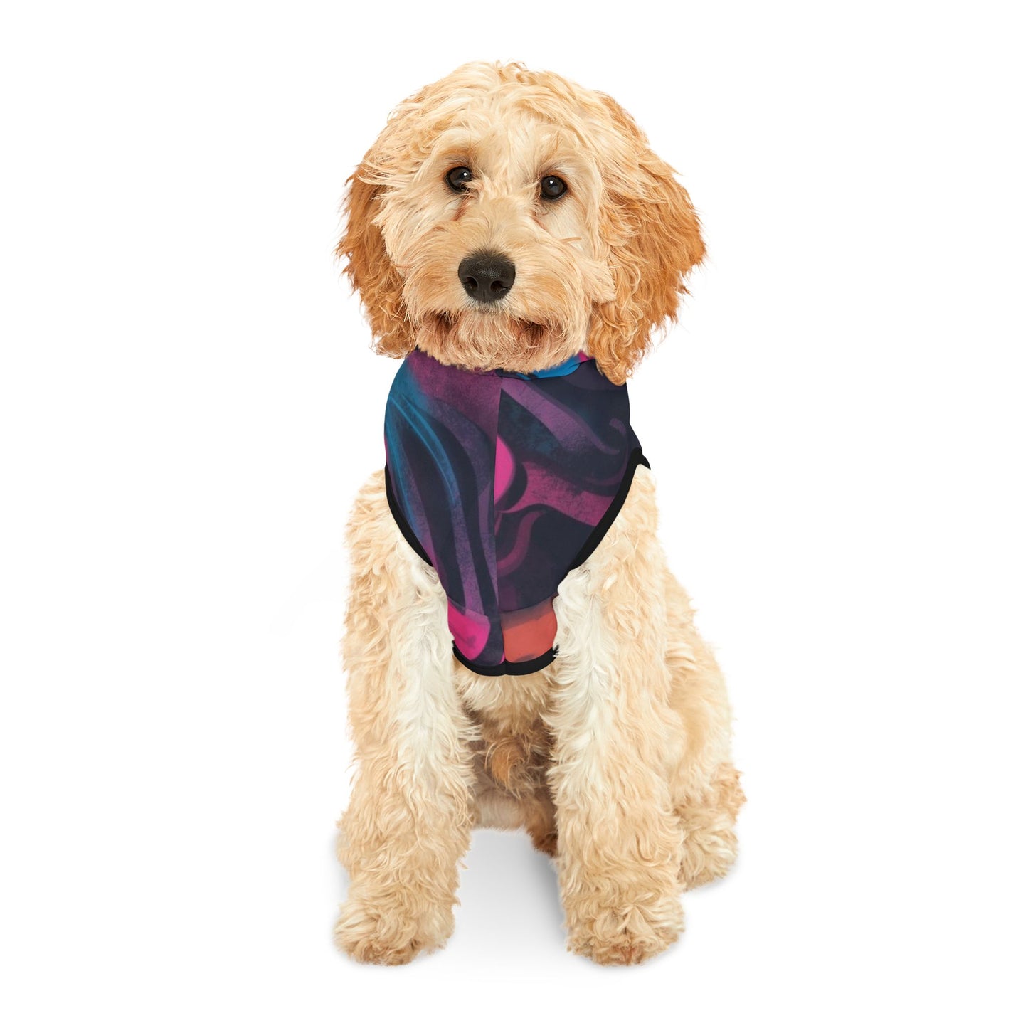 FLOW Modern Abstract Dog Hoodie — Premium All-Over Print Dog Hoodie | Movement, Calm & Expression