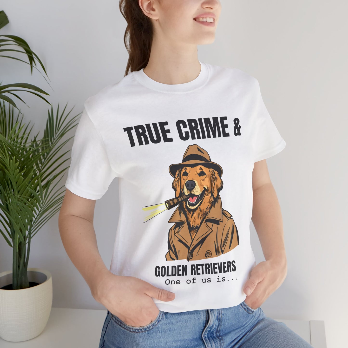 True Crime & Golden Retrievers T-Shirt — Funny Detective Dog Tee