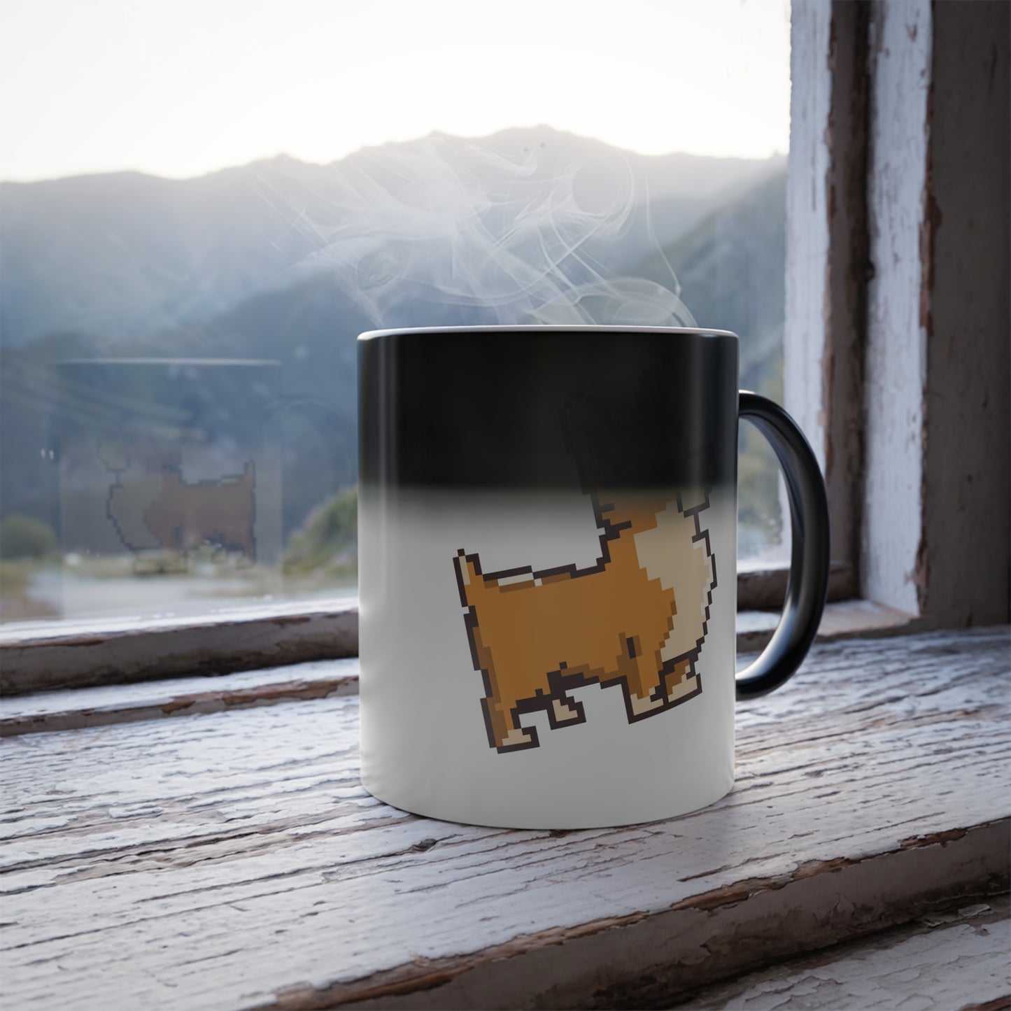 Computer Dog Color Morphing Mug, 11oz - Sniff Waggle And Walk