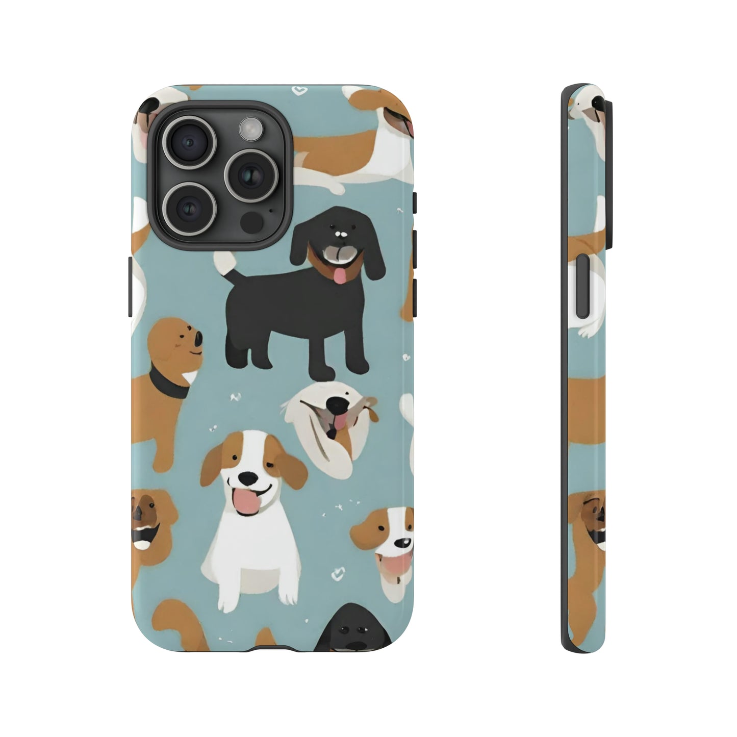 Sniffwagglendwalk™ Multi Dog Design Tough Phone Case. - Sniff Waggle And Walk