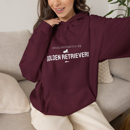 Golden Retriever lover funny hoodie navy colourway