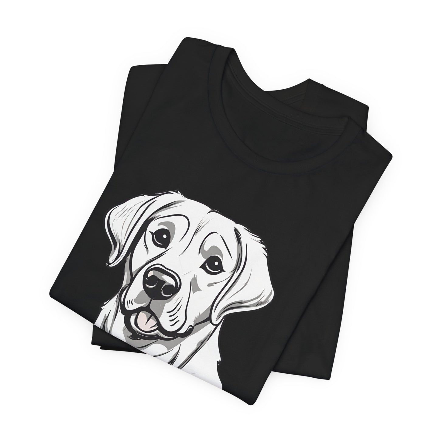 GOT LAB? Labrador slogan t-shirt in Black, folded view