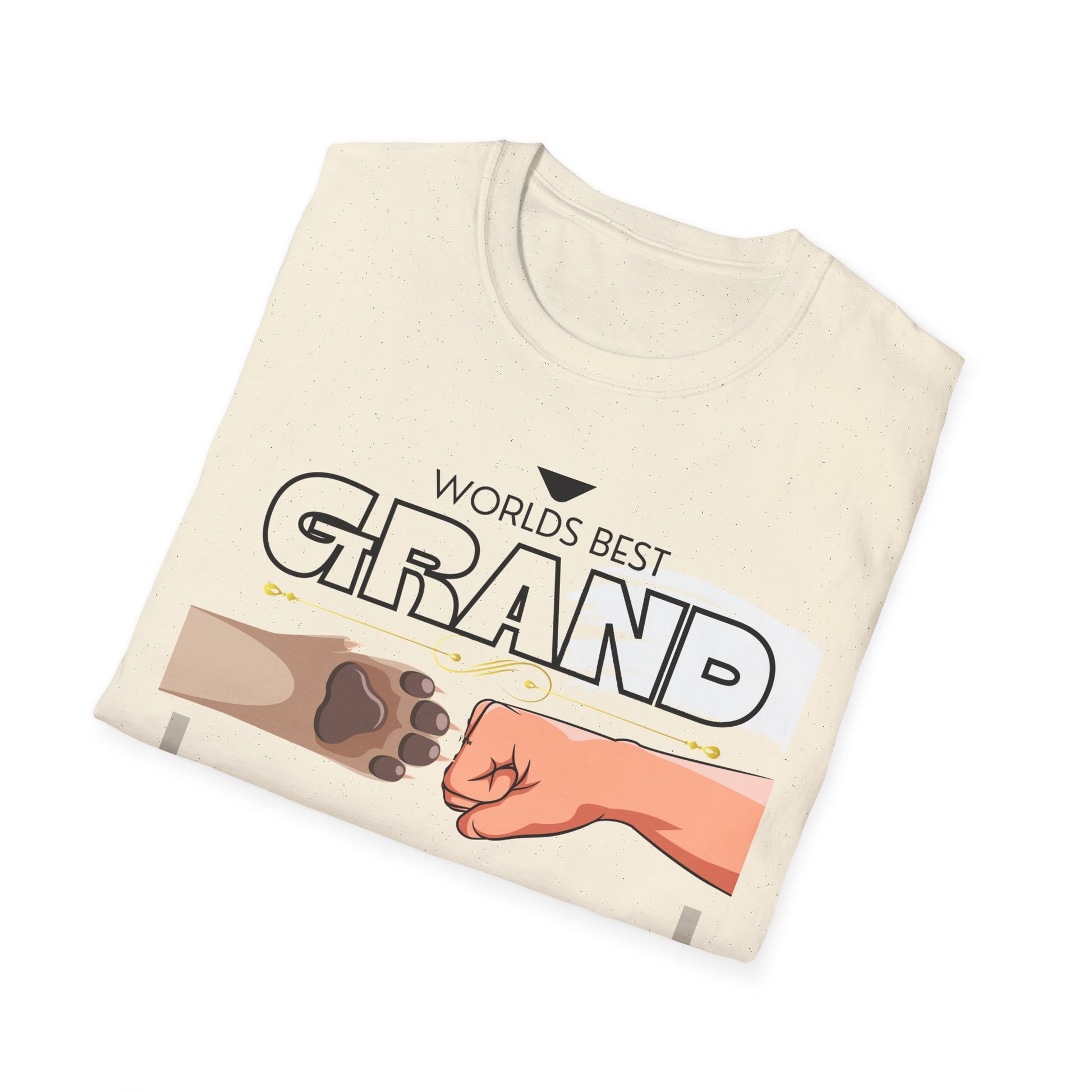 WORLDS BEST GRANDPAW Unisex Softstyle T-Shirt - Sniff Waggle And Walk