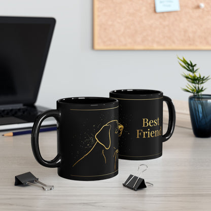 Labrador Best Friend mug side view showing C-shaped handle