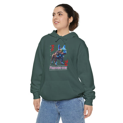 French Bulldog Neon Hoodie | Unisex Garment-Dyed Sweatshirt for Dog Lovers