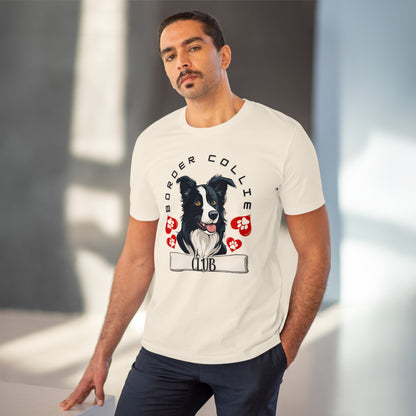 "BORDER COLLIE CLUB" Organic Creator T-shirt - Unisex SniffWaggleAndWalk™ - Sniff Waggle And Walk