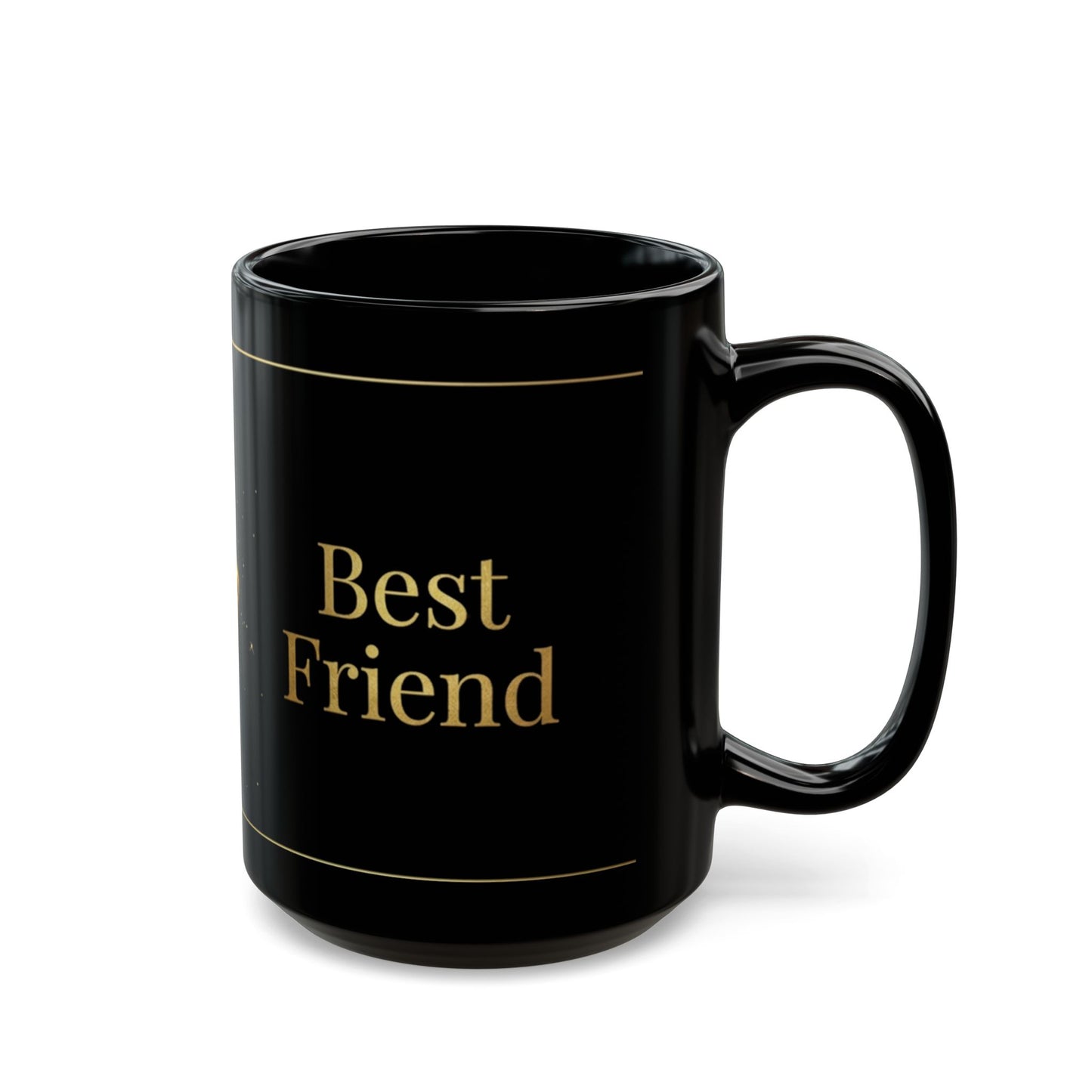 labrador Best Friend Dog Mug — Black Ceramic Coffee Cup (11oz, 15oz)