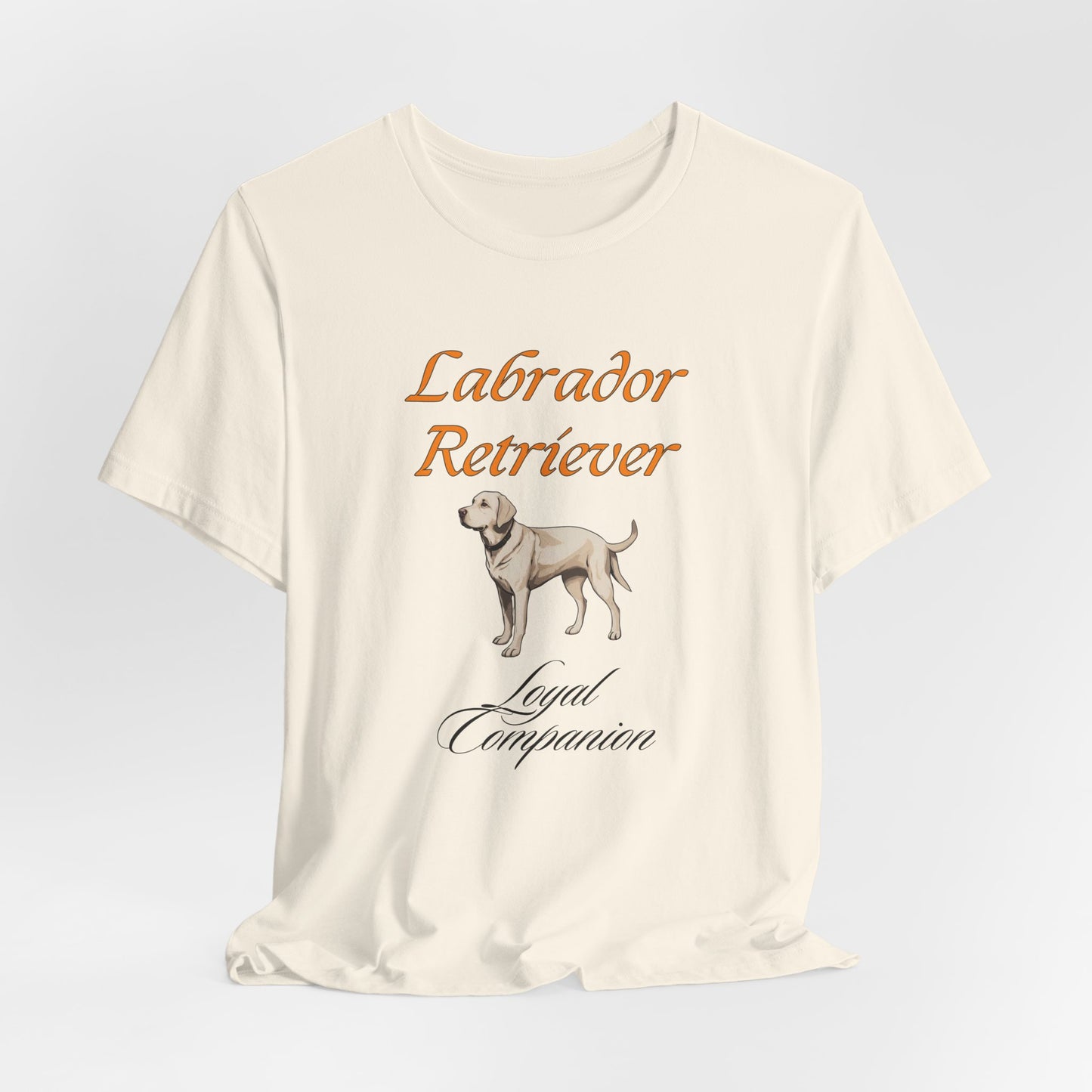 Proud Labrador Parent t-shirt in Yellow, flat lay