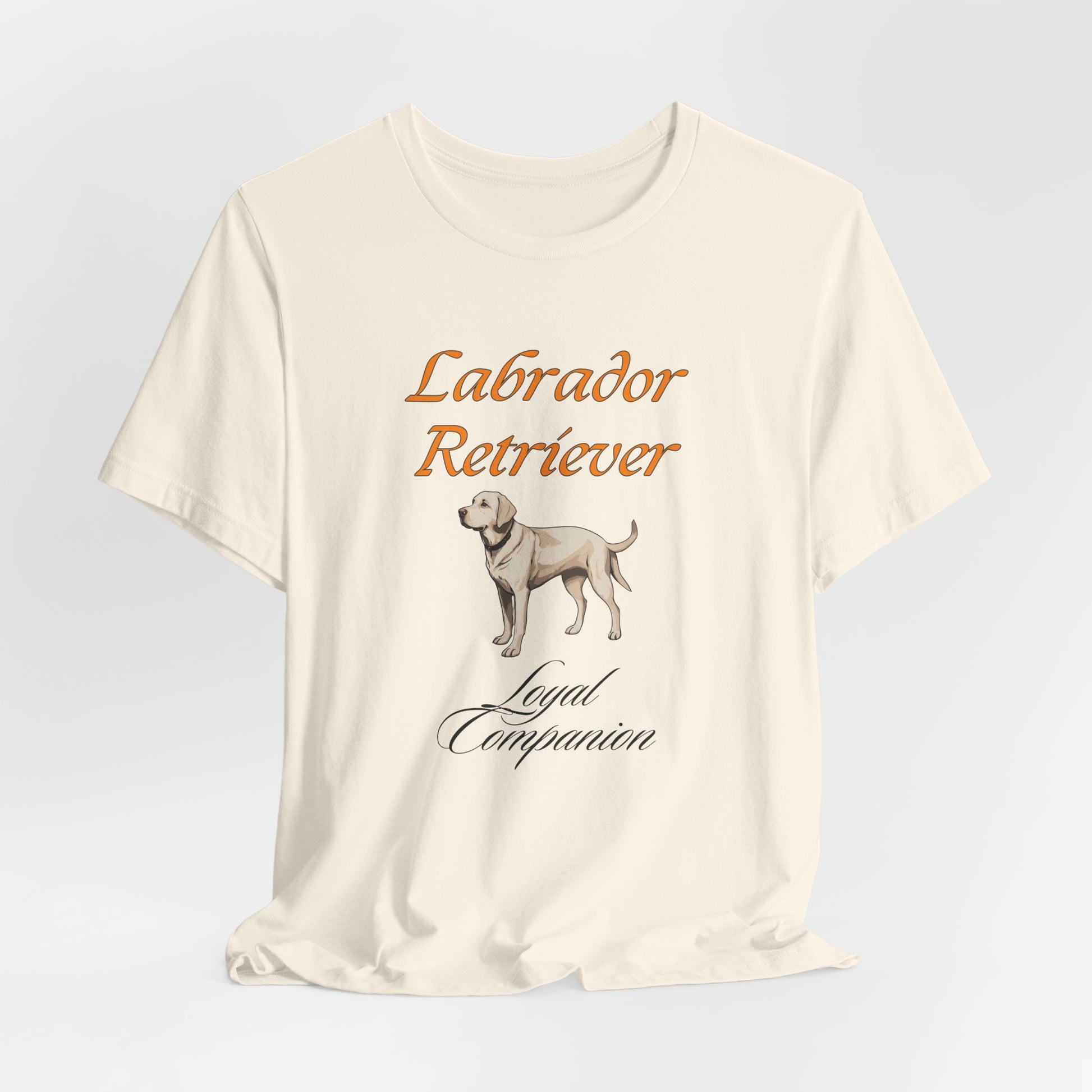 Proud Labrador Parent t-shirt in Yellow, flat lay