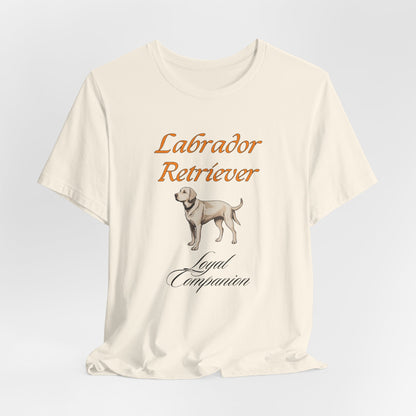 Proud Labrador Parent t-shirt in Yellow, flat lay