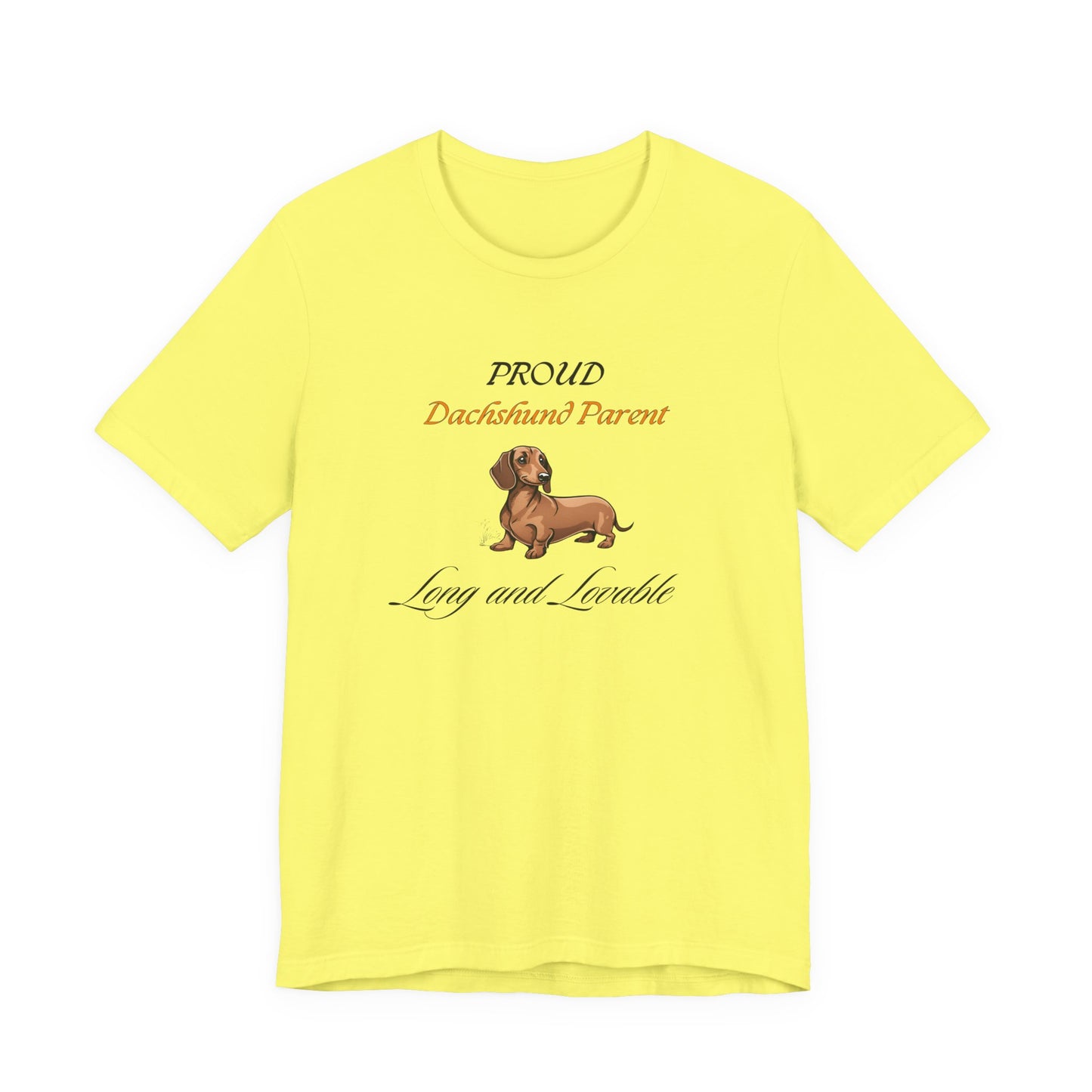 Proud Dachshund Parent Natural t-shirt front view