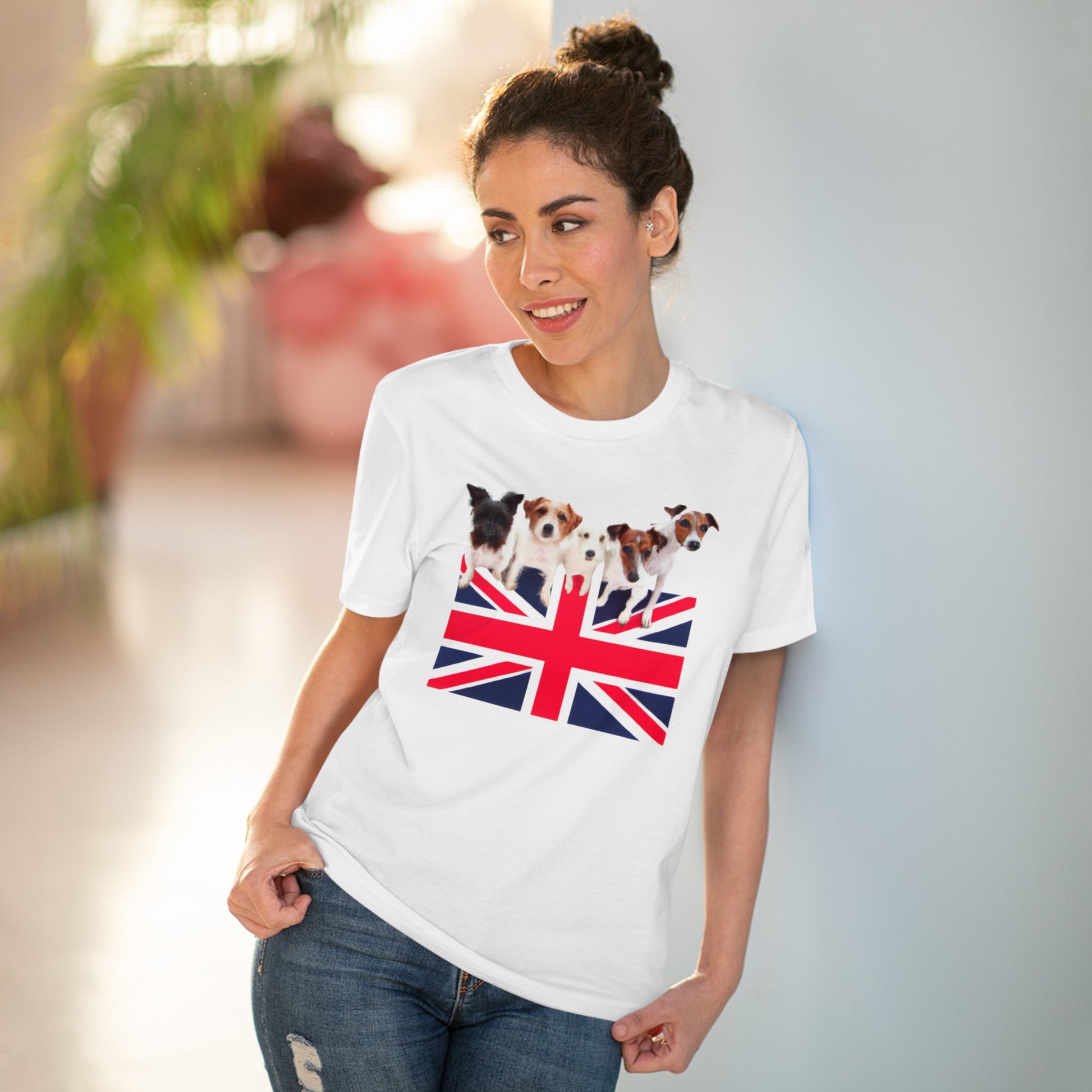 Union Jack-Organic Creator T-shirt - Unisex - Sniff Waggle And Walk