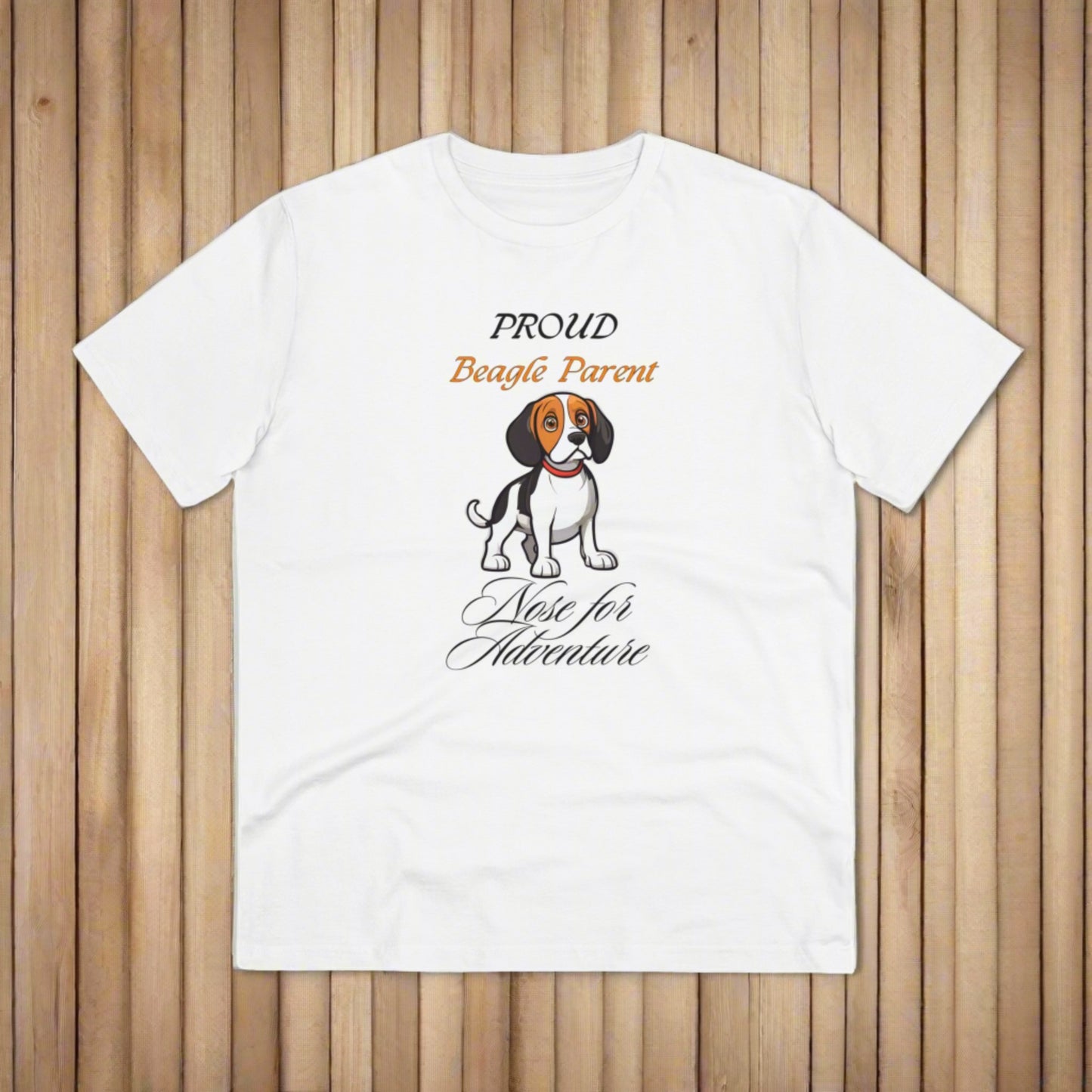 PROUD BEAGLE PARENT "nose for adventure" Organic T-shirt - Unisex - Sniff Waggle And Walk