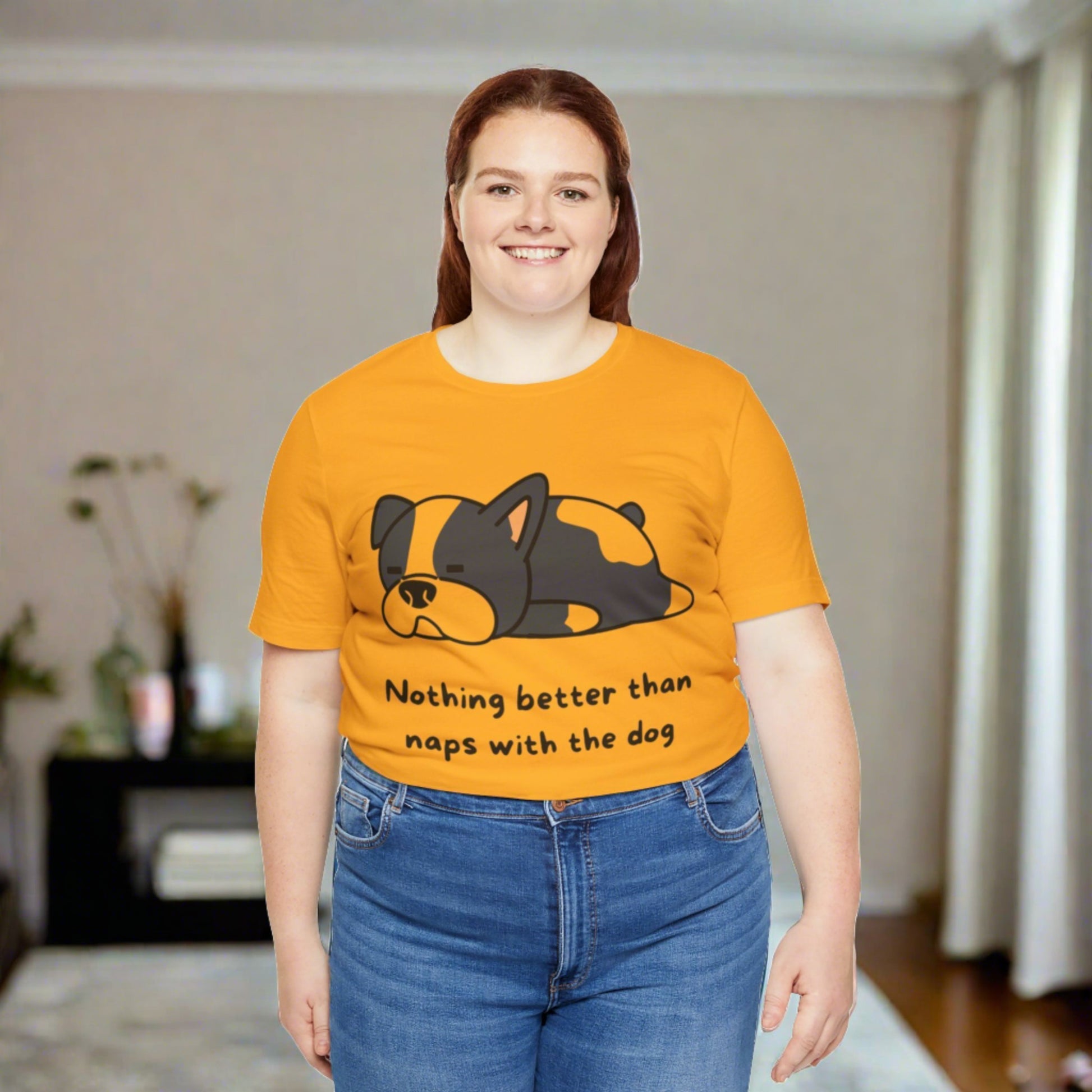 Nothing better than naps with the dog Unisex Jersey Short Sleeve T-shirt - Sniff Waggle And Walk