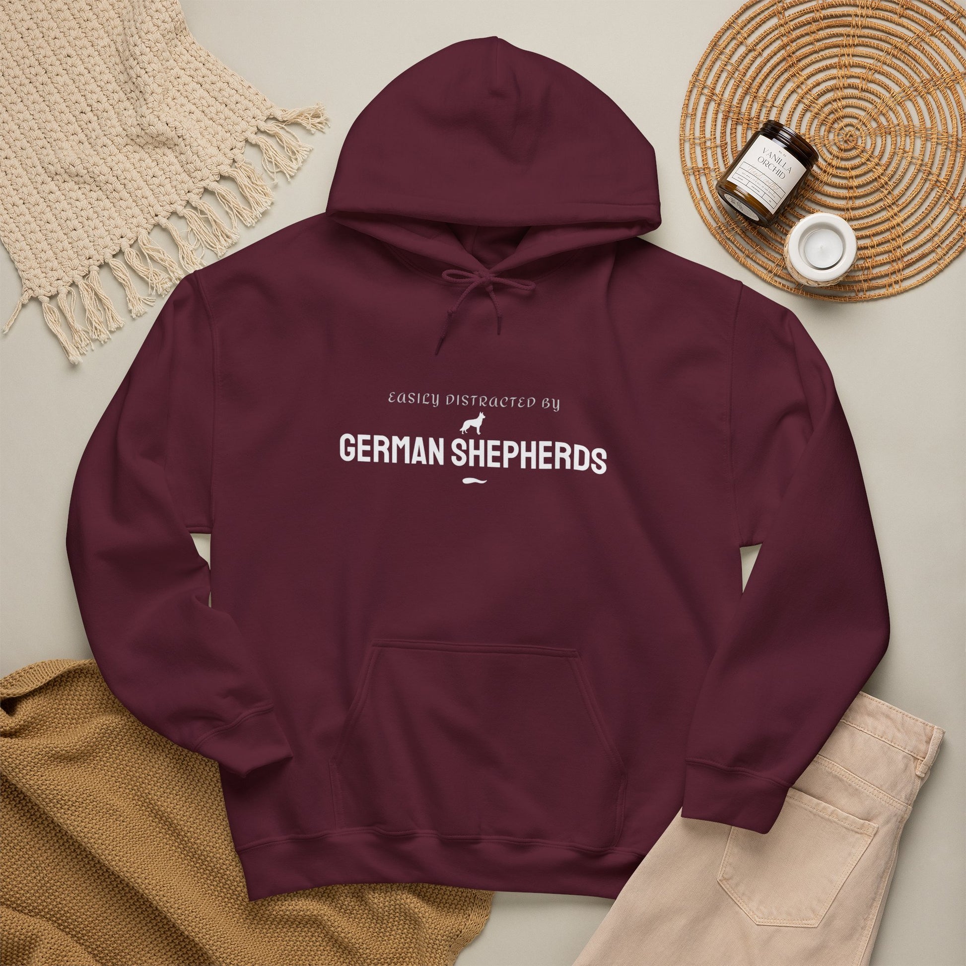 Funny German Shepherd slogan hoodie for GSD owners